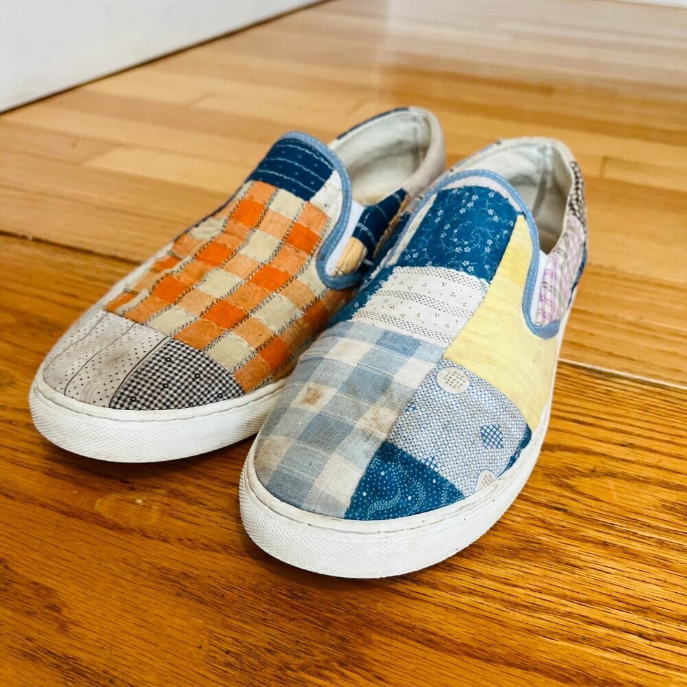 Farewell Frances Vintage Quilted Blanket Shoes Sneakers Size 8 - Picture 7 of 9